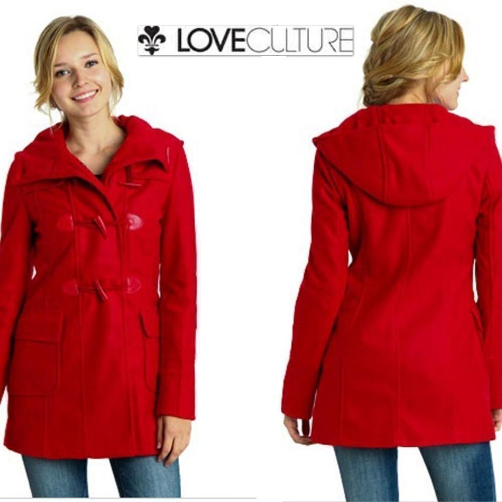 NWT $89 RED S (SMALL) RED HOODIE COAT JACKET NEW